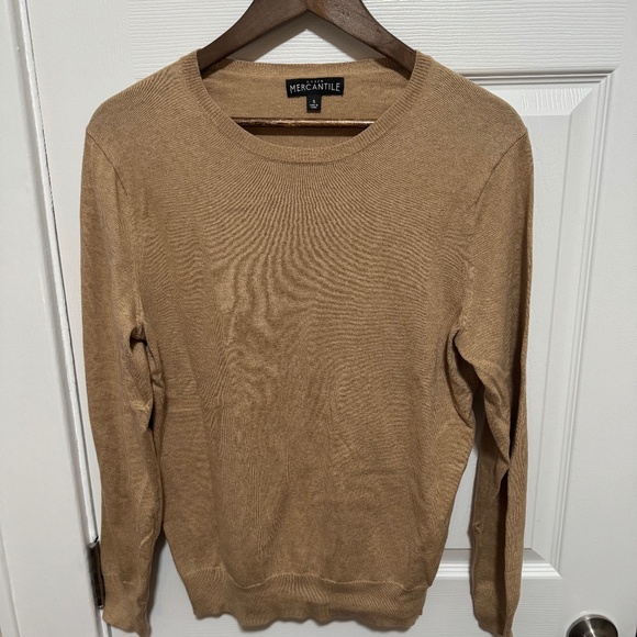 Men’s Camel Crewneck Sweater (Small) | J Crew - Picture 2 of 9